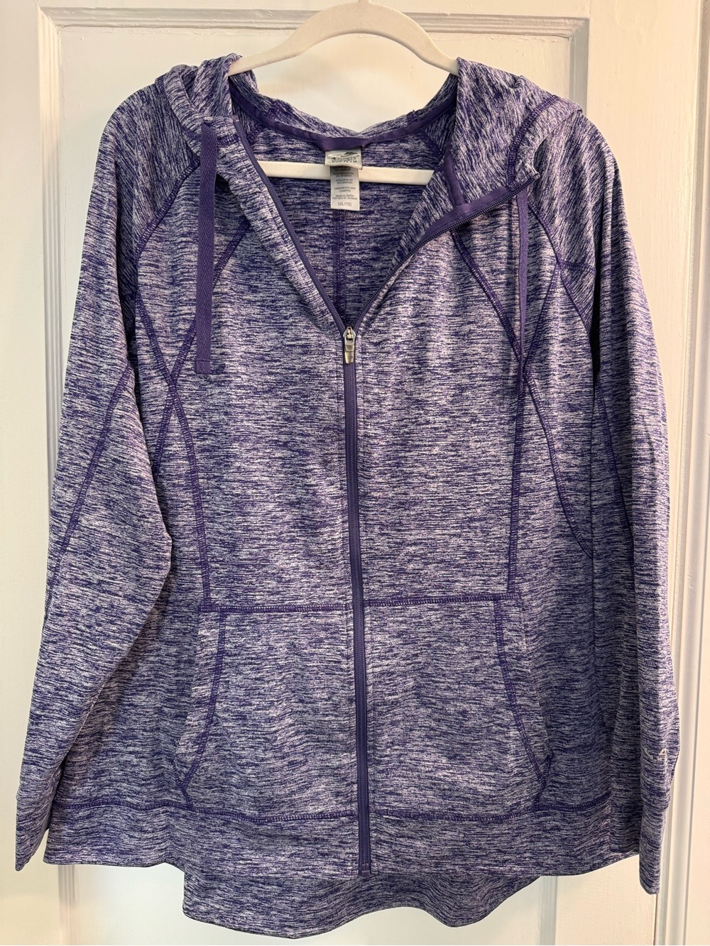 Champion Duo-Dry Women's XXL Purple Heather Zip-Up Hooded Jacket